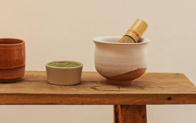 Natural clay pottery